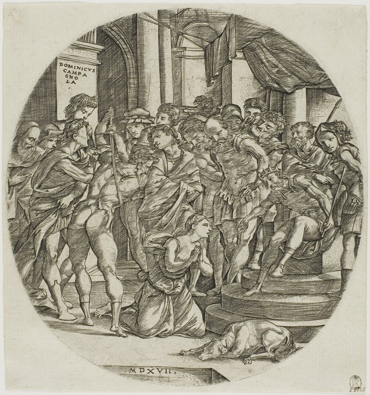 Die Enthauptung der Heiligen Katharina von Domenico Campagnola