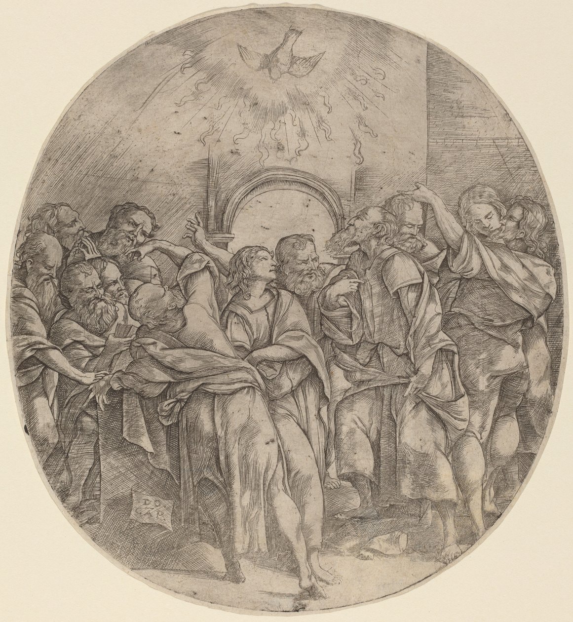 Der Abstieg des Heiligen Geistes von Domenico Campagnola