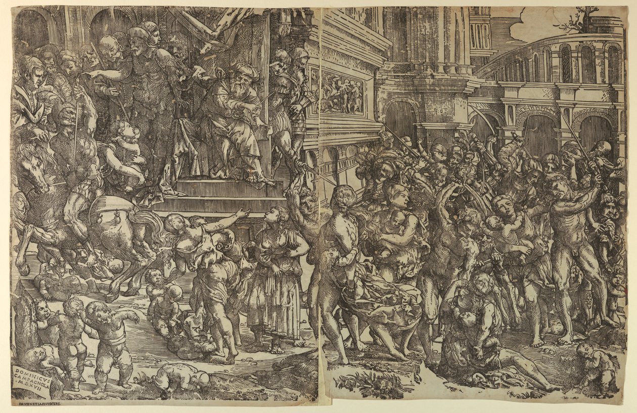 Das Massaker der Unschuldigen von Domenico Campagnola