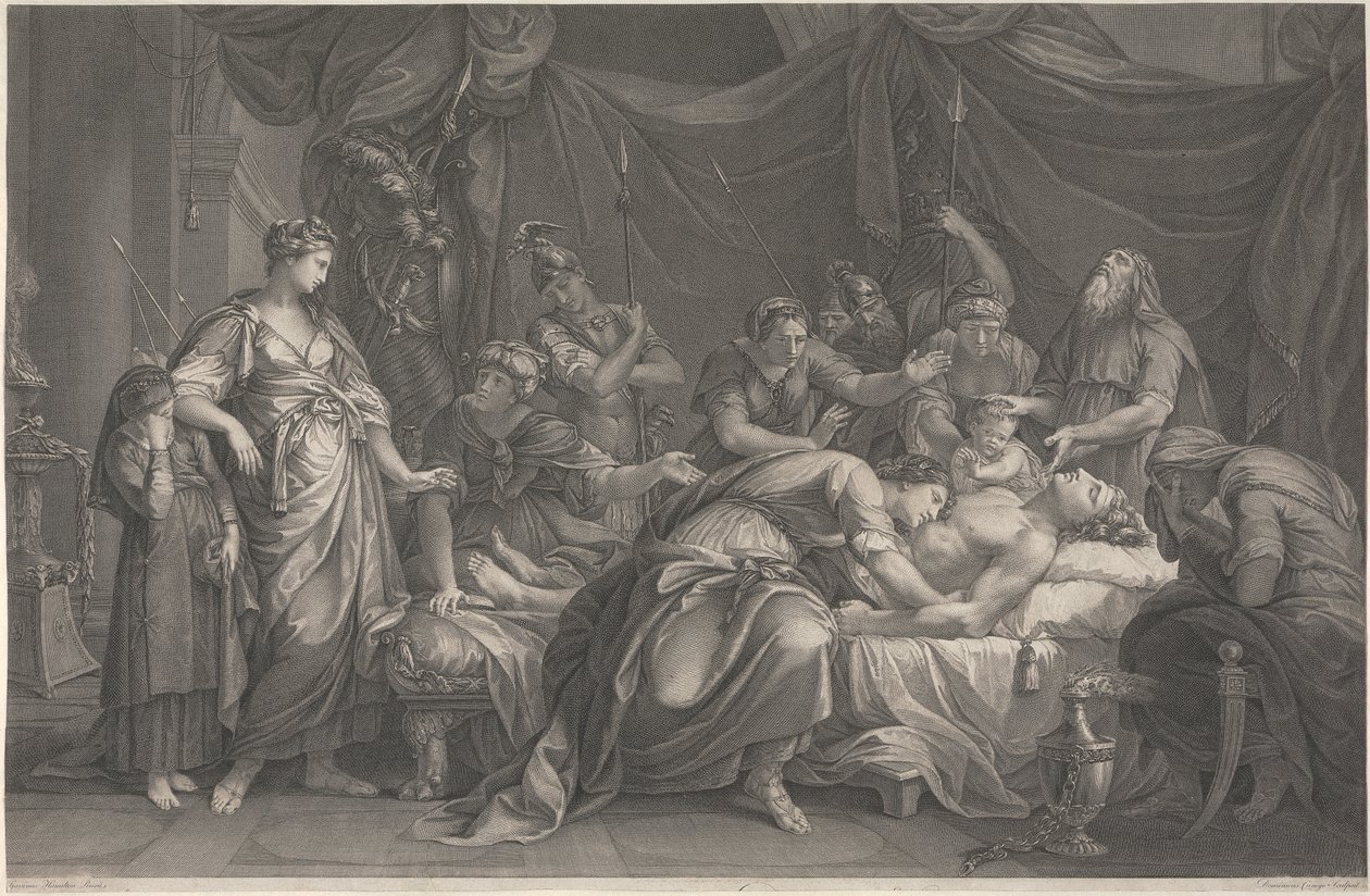 Andromache beklagt den Tod Hektors von Domenico Cunego