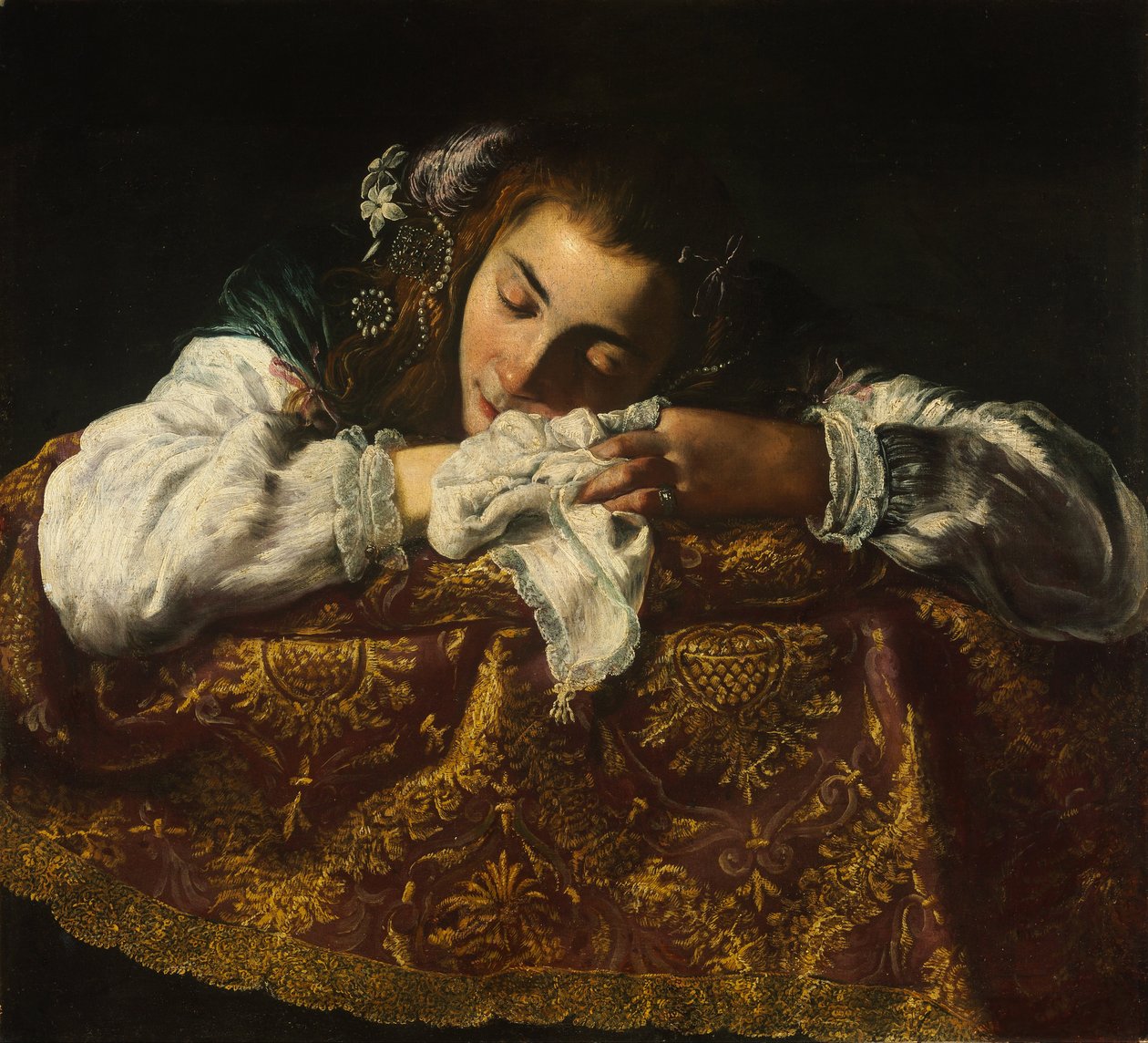 Schlafendes Mädchen von Domenico Fetti or Feti