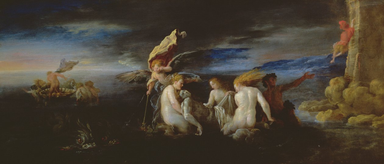 Hero und Leander (Tafel) von Domenico Fetti or Feti