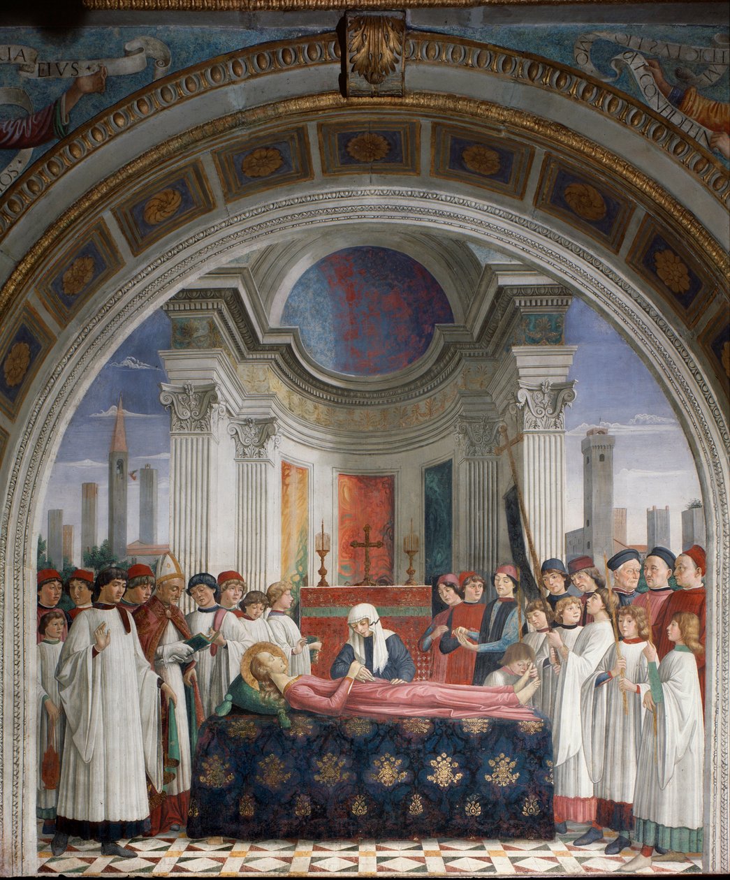 Das Begräbnis der Heiligen Fina von Domenico Ghirlandaio