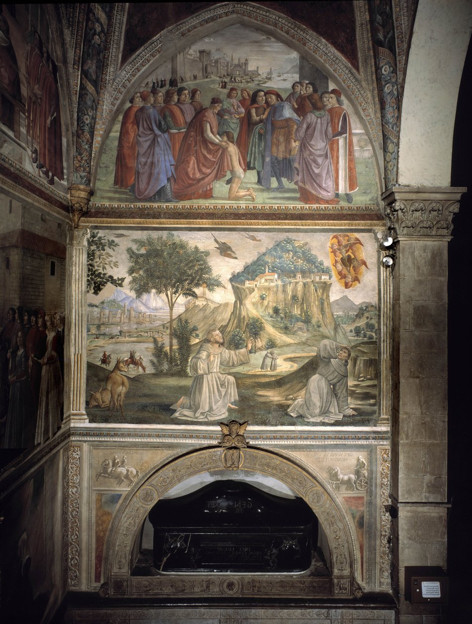 Begräbnis des Heiligen Franziskus von Domenico Ghirlandaio