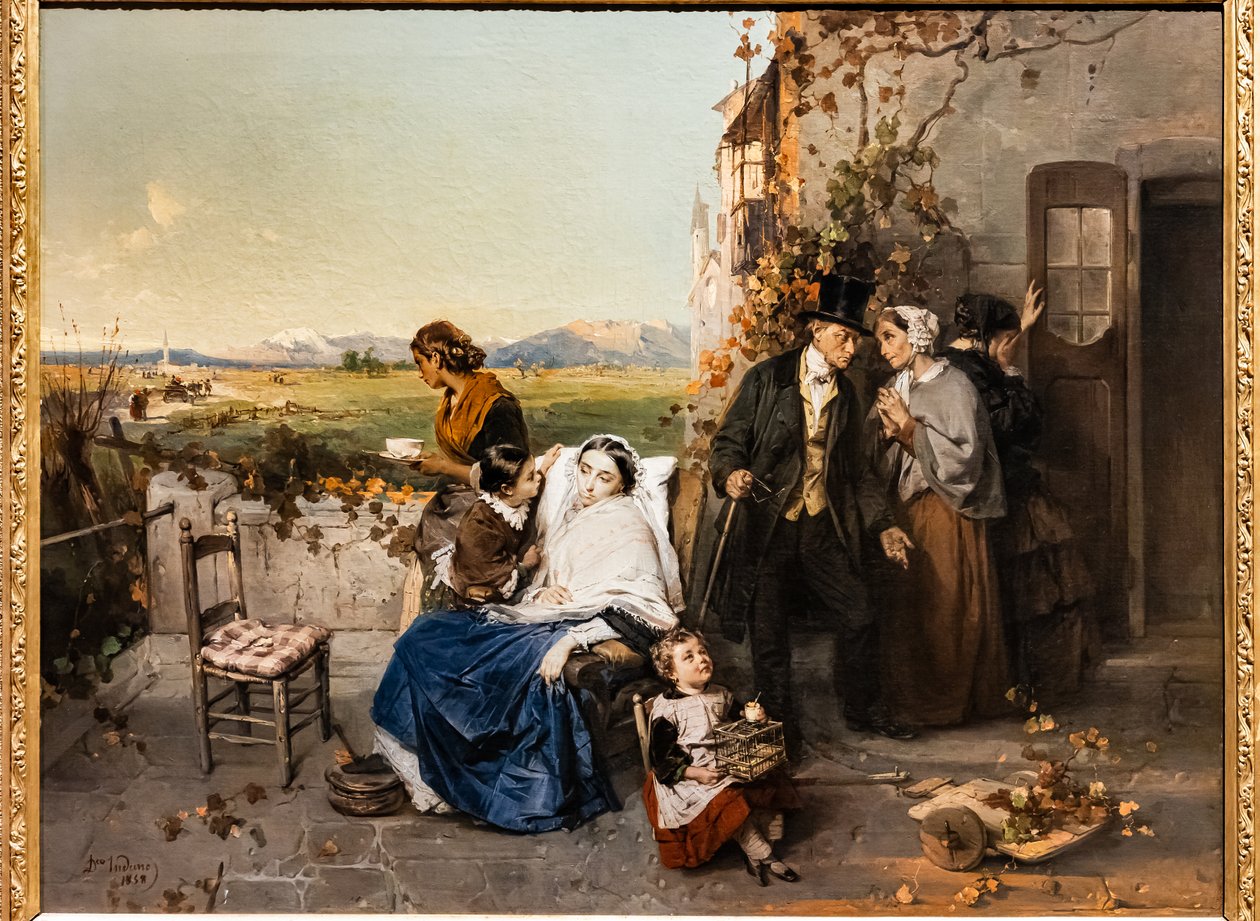 Wenn Blätter fallen von Domenico Induno