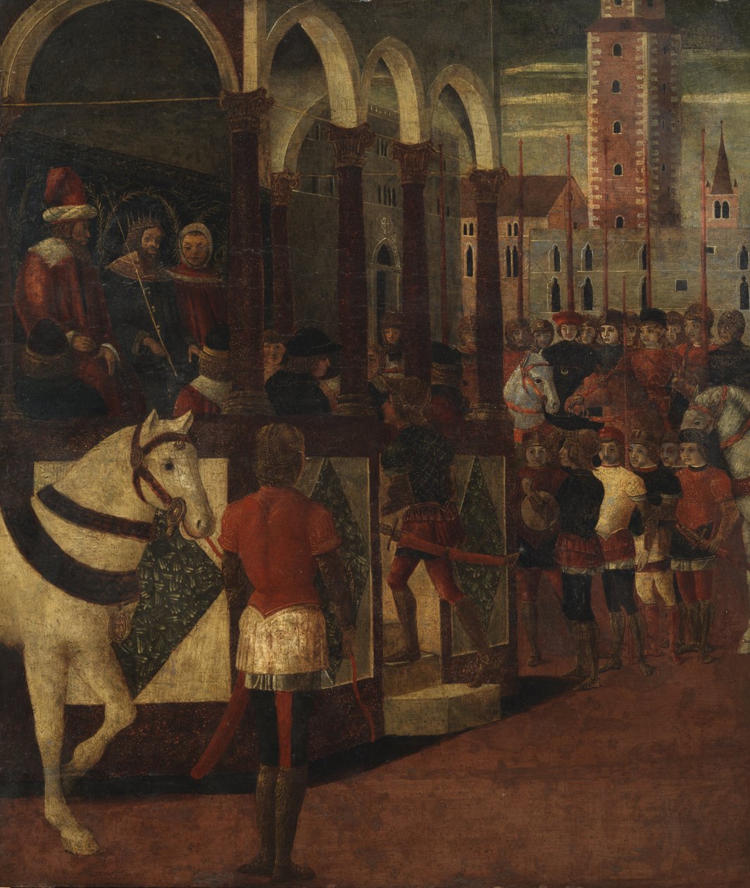 König bei einer Audienz, 1475-1500 von Domenico Morone