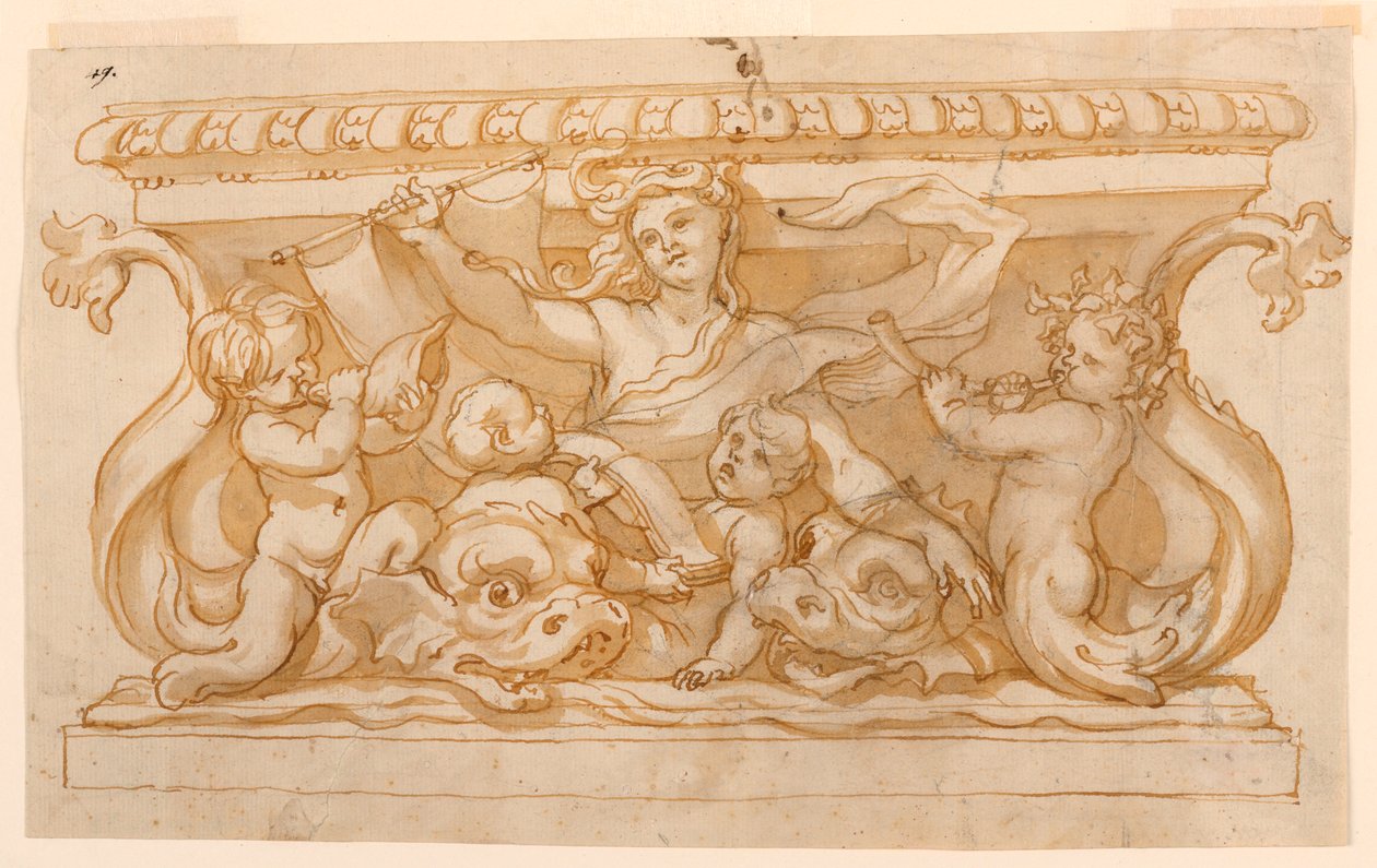 Brunnenbecken, 1650–75 von Domenico Piola