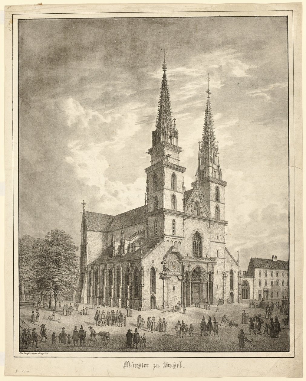 Münster zu Basel von Domenico Quaglio