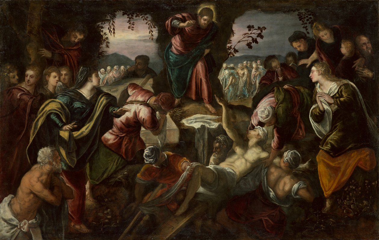 Die Auferweckung des Lazarus, 1585-1590 von Domenico Robusti Tintoretto