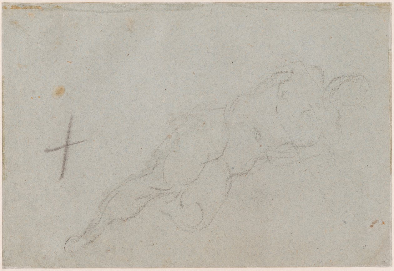 Eine weibliche Aktfigur [verso] von Domenico Tintoretto