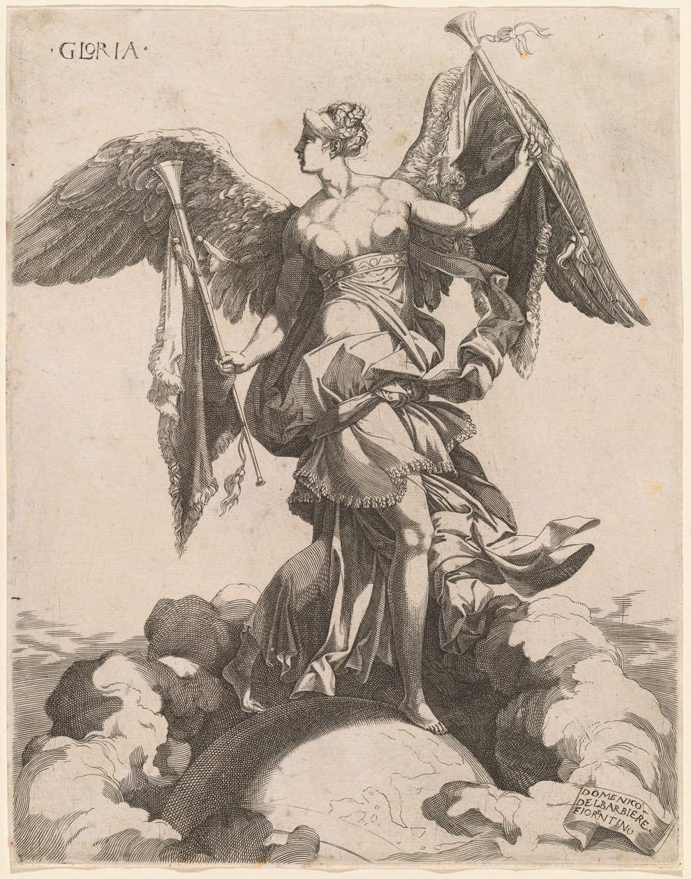 Gloria von Domenico del Barbiere after Rosso Fiorentino