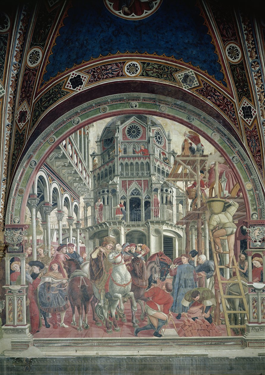 Die Erweiterung des Krankenhauses, ca. 1442-43 von Domenico di Bartolo