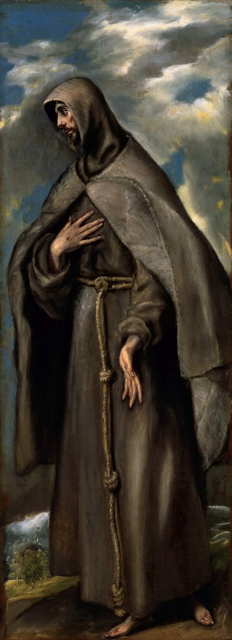 Heiliger Franz von Assisi, ca. 1590 von Dominico El Greco