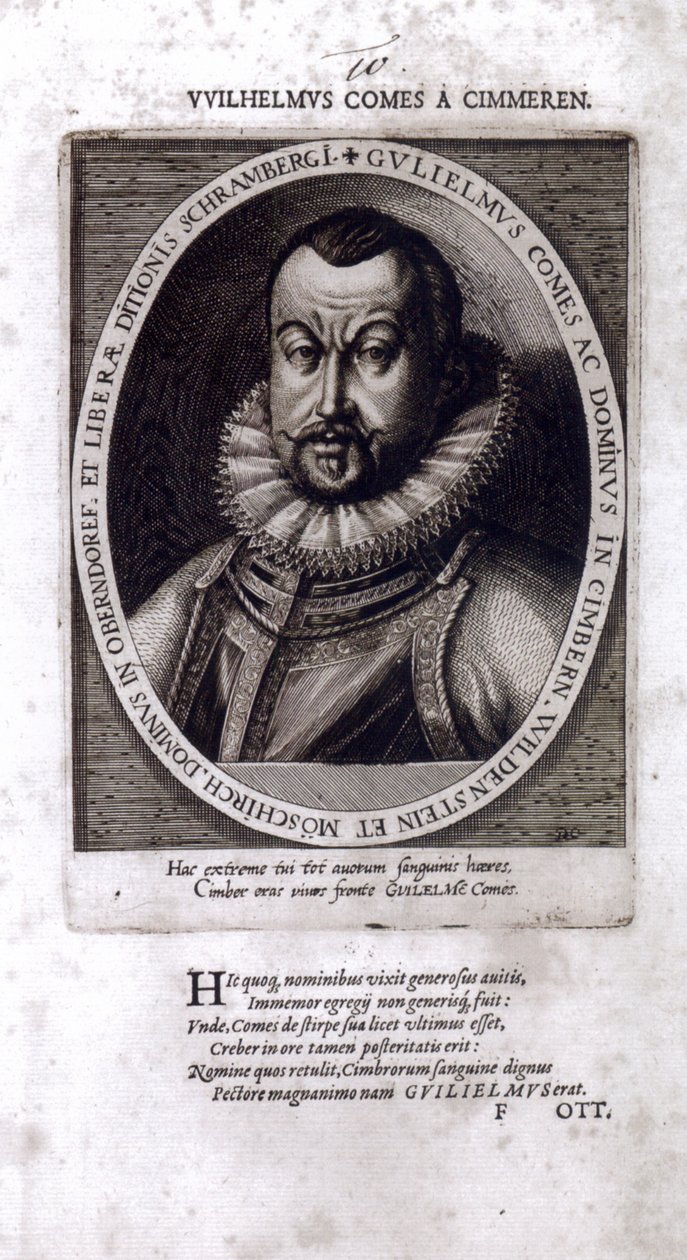 Wilhelm von Zimmern, der letzte Graf von Zimmern von Dominicus or Custodis Custos