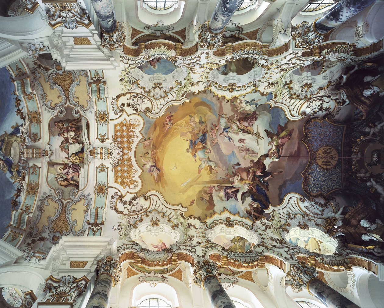 Das zweite Kommen Christi (Fresko) von Dominikus Zimmermann