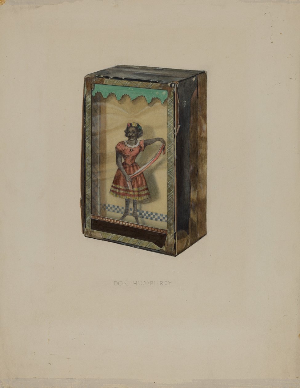 Tanzende Puppe in einer Box von Donald Humphrey