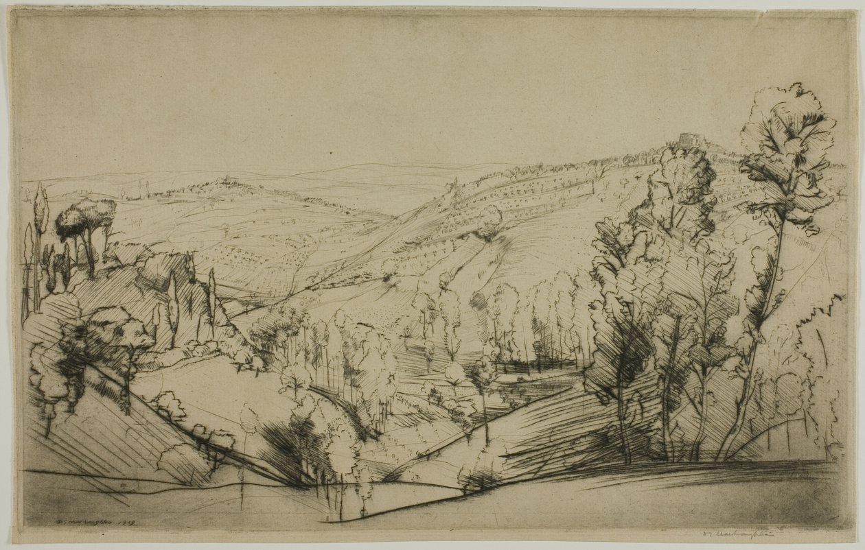 Felder von San Gimignano von Donald Shaw MacLaughlan