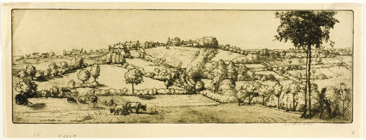 Landschaft, Bretagne von Donald Shaw MacLaughlan