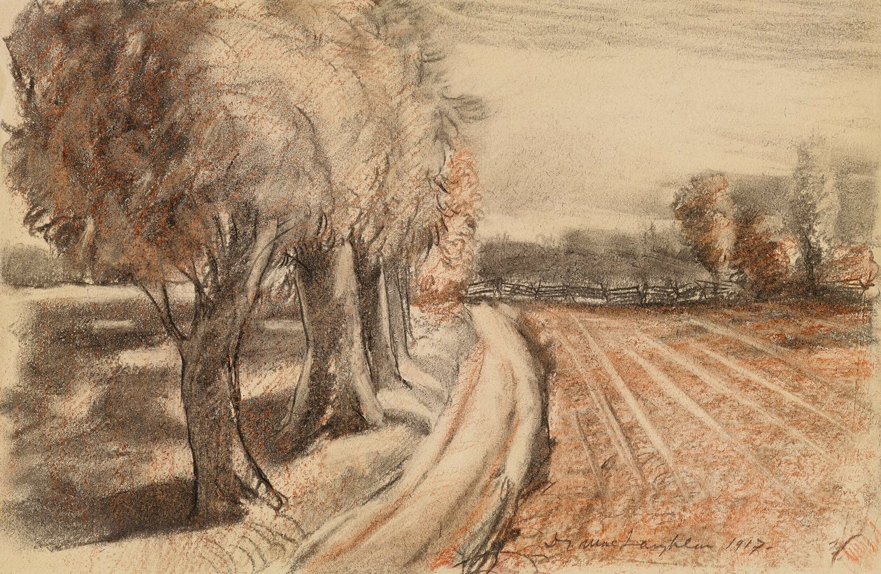 Landschaft mit Weidenbäumen von Donald Shaw MacLaughlan