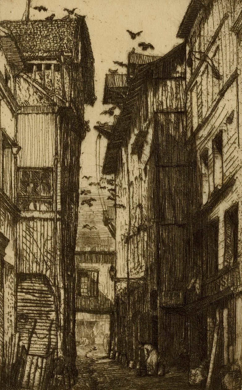 Ruelle des Pigeons, Rouen von Donald Shaw MacLaughlan