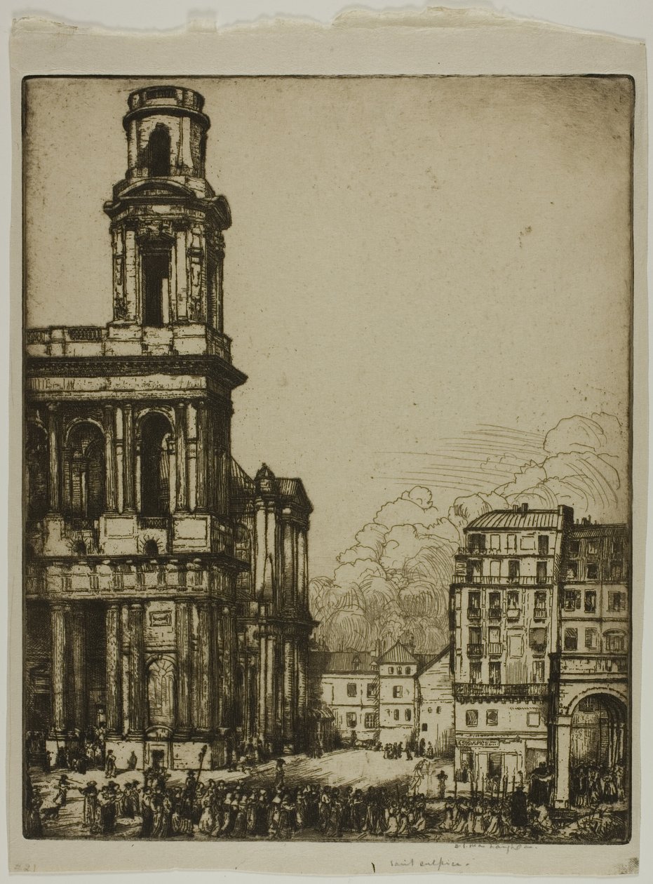Saint Sulpice, Paris: Der kleine Turm von Donald Shaw MacLaughlan