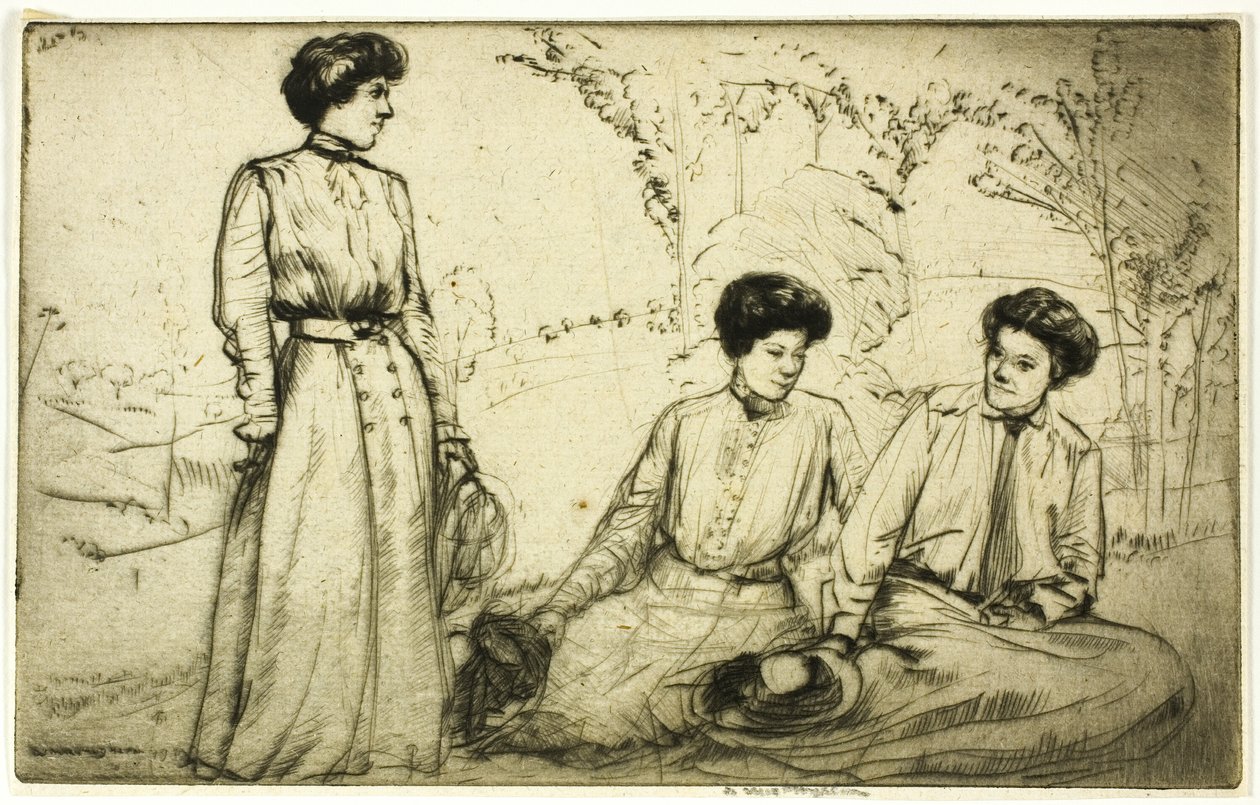 Drei Mädchen von Donald Shaw MacLaughlan