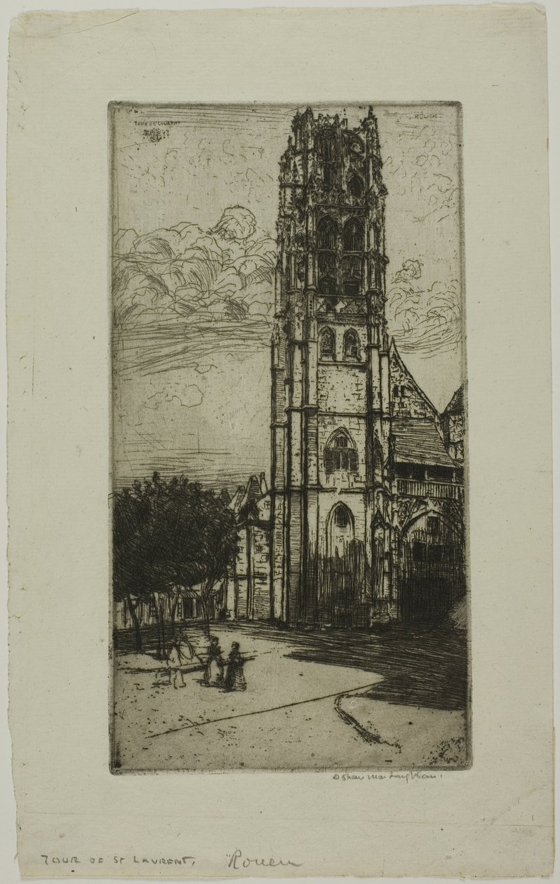 Tour St. Laurent, Rouen von Donald Shaw MacLaughlan