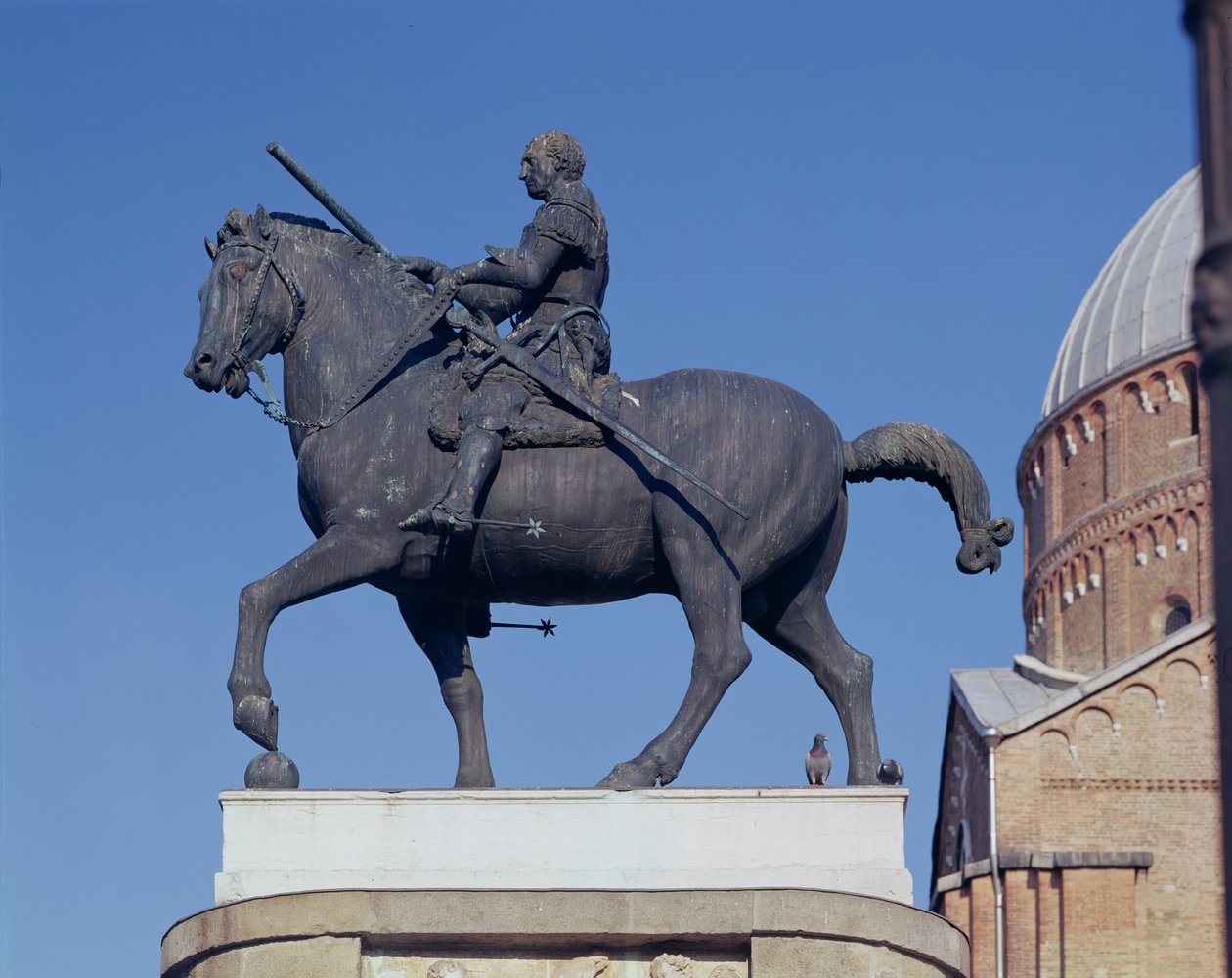 Reiterporträt von Gattamelata, 1453 (Bronze) von Donatello