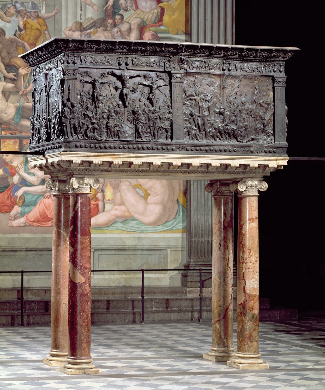 Kanzel von der Südseite des Kirchenschiffs, 1460 von Donatello