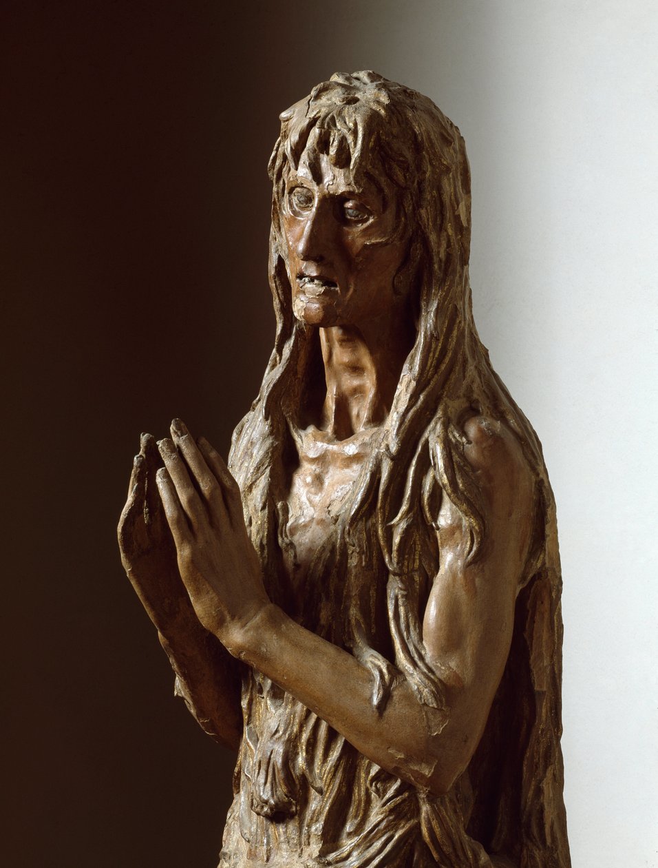 Maria Magdalena. Polychrome Holzskulptur von Donatello