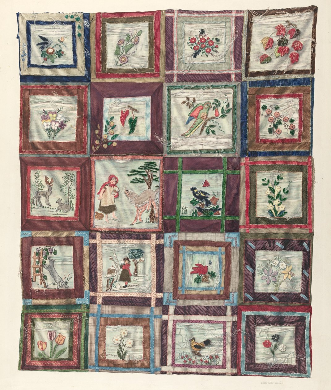 Applizierte Decke von Dorothea Bates