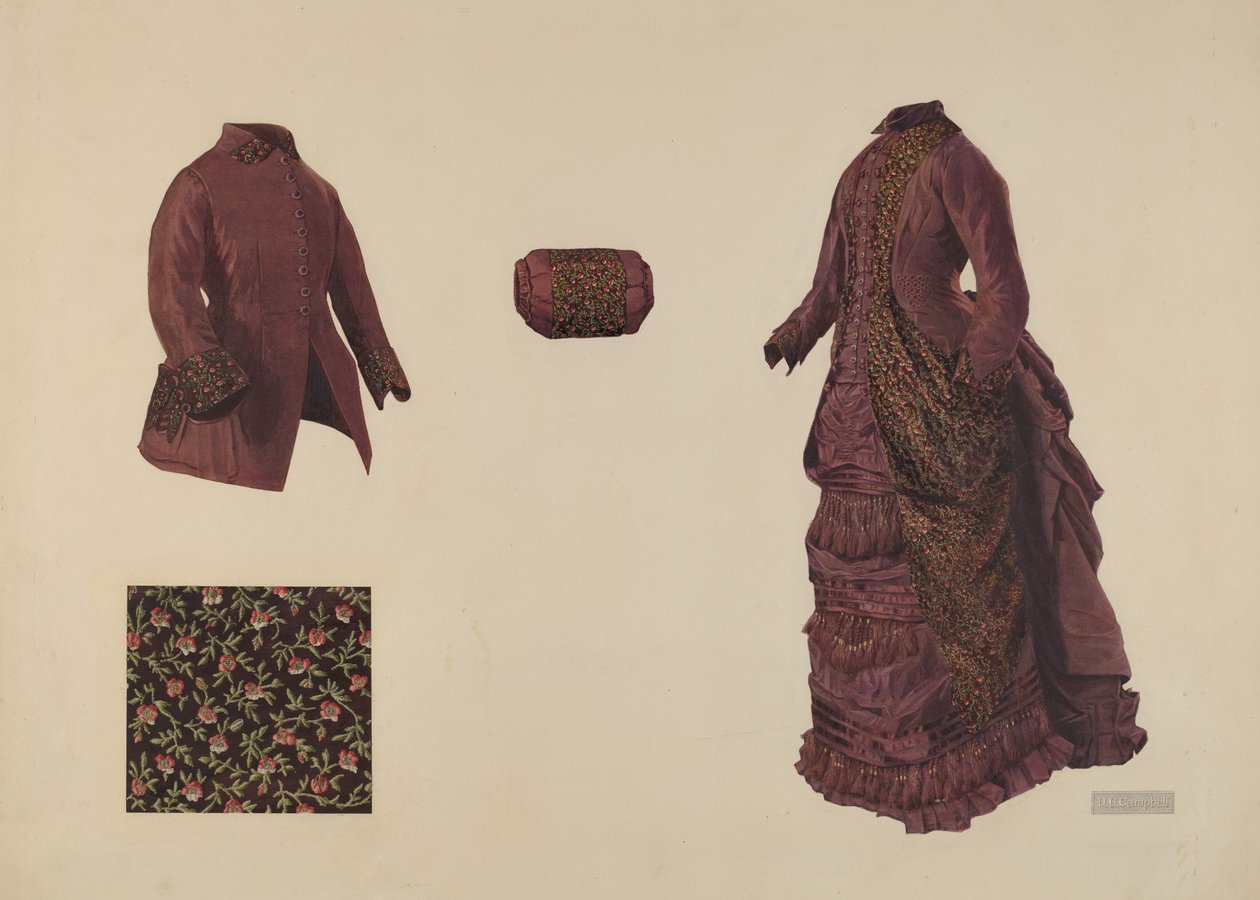 Kleid, Mantel und Muff von Douglas Campbell