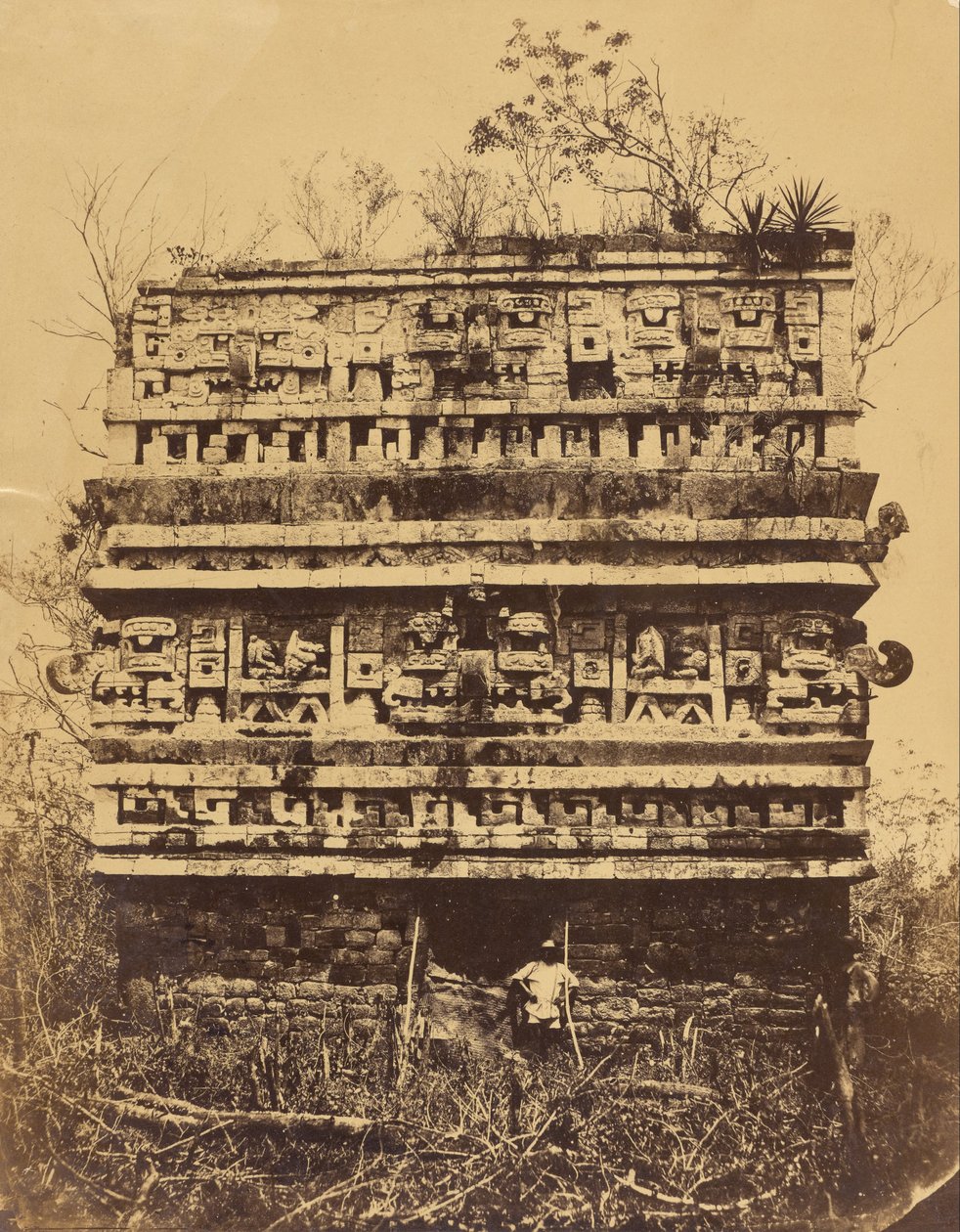 Chichén-Itzá - Rechter Flügel des Nonnenpalastes von Désiré Charnay
