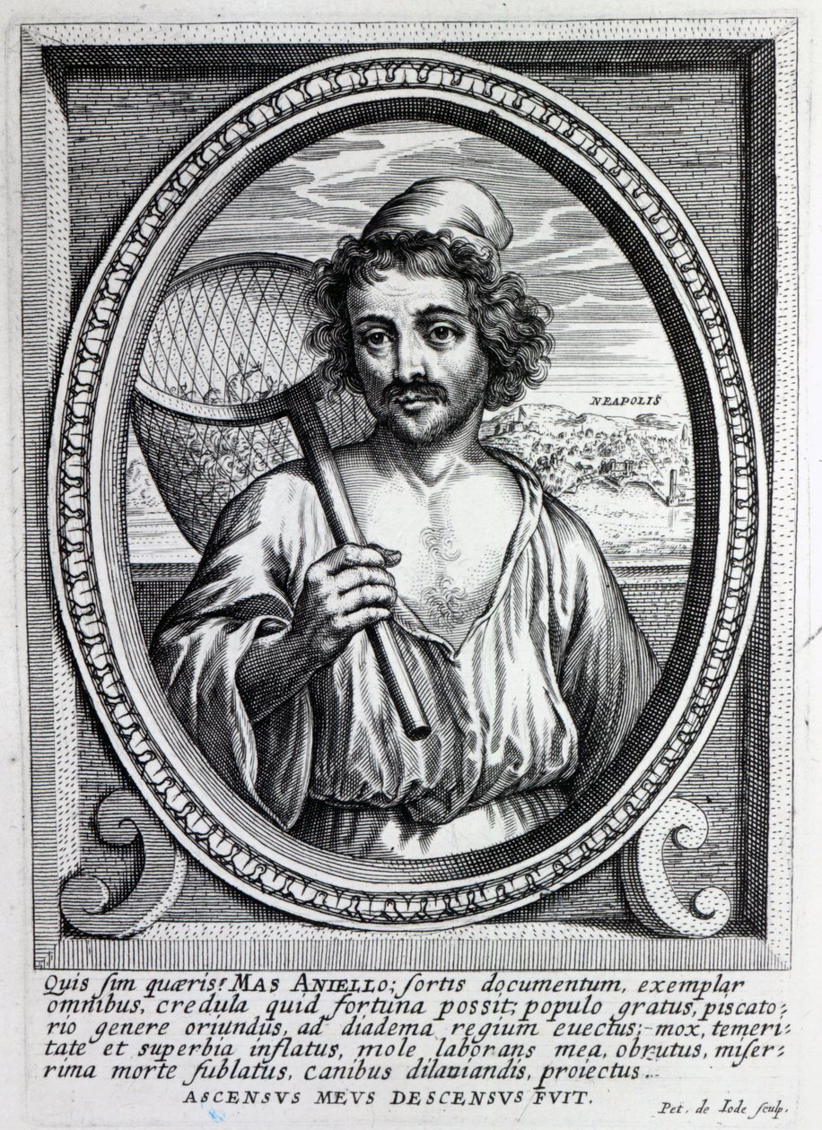 Masaniello, gestochen von Petrus de Iode von Dutch School