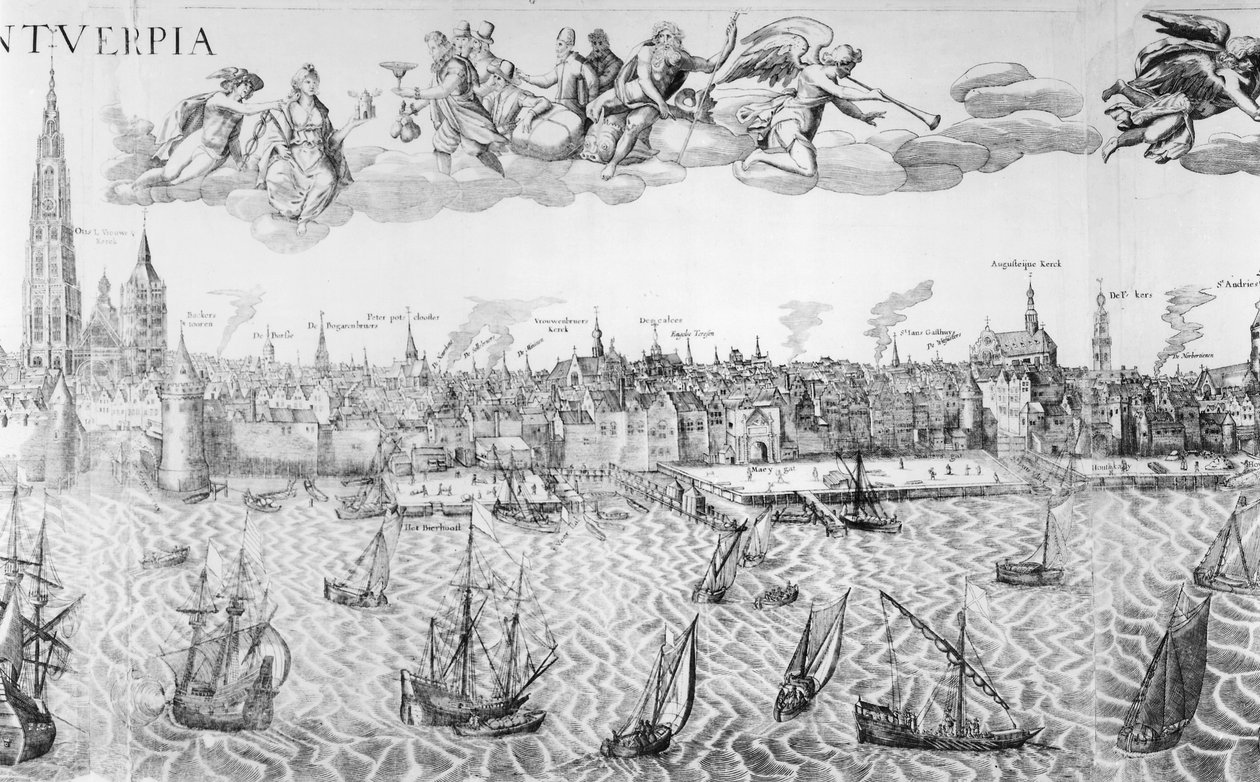 Stadtplan von Antwerpen, 1549 von Dutch School