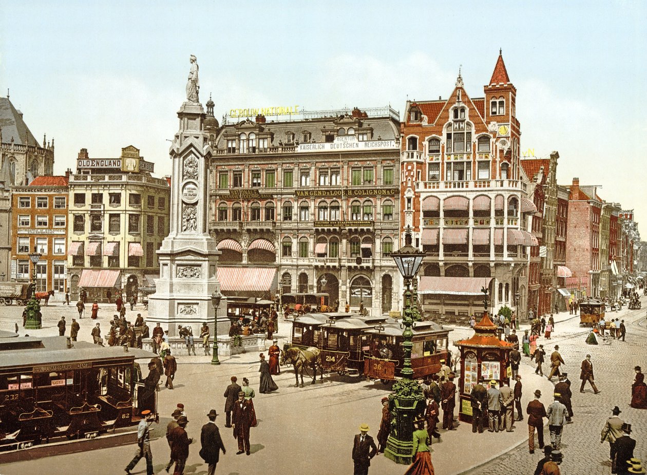 Blick auf den Dam-Platz in Amsterdam von Dutch Photographer