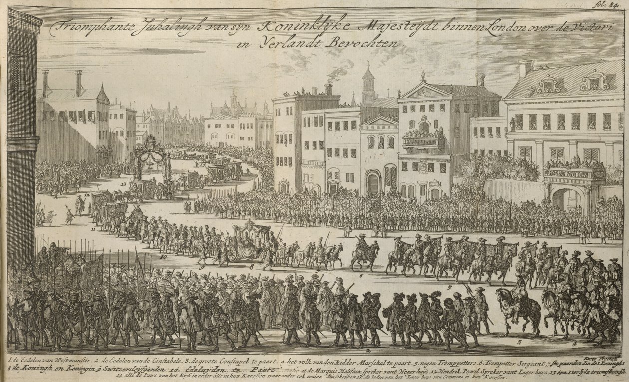 Eine Prozession für König Wilhelm III. von Dutch School