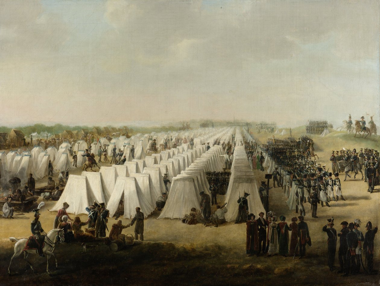 Das Armeelager in Rijen, 1831-5 von Dutch School