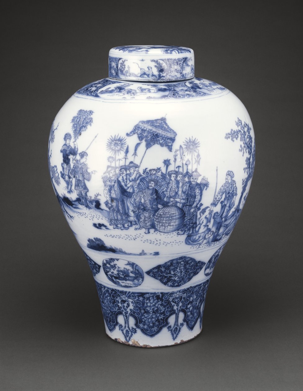 Vase mit Deckel, 1678-80 von Dutch School
