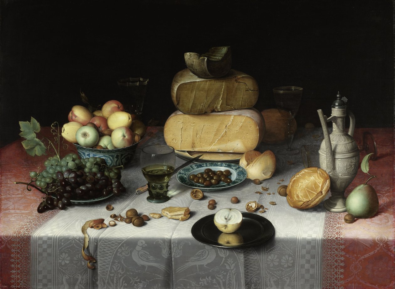 Stillleben mit Käse, ca. 1615 von Dyck