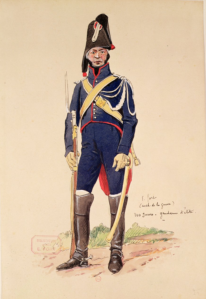 Elitesoldat der Kaiserlichen Garde während der Hundert Tage von E. Fort