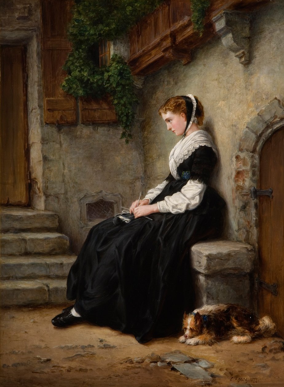 Das Waisenkind, 1877 von E.F. Hold