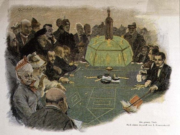 Szene in einem Casino von E. (after) Rosenstand