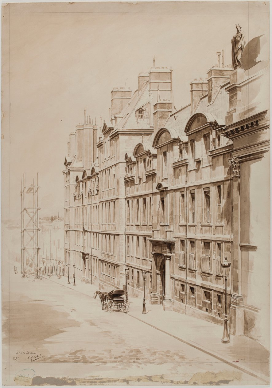 Die alte Sorbonne, Paris von E. A. Cabanié