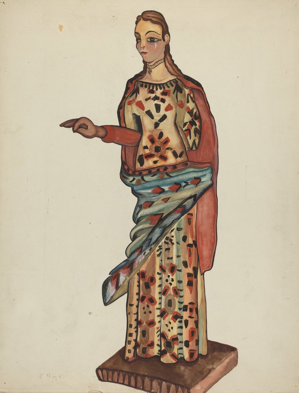 Bulto (Holzfigur eines Heiligen) von E. Boyd