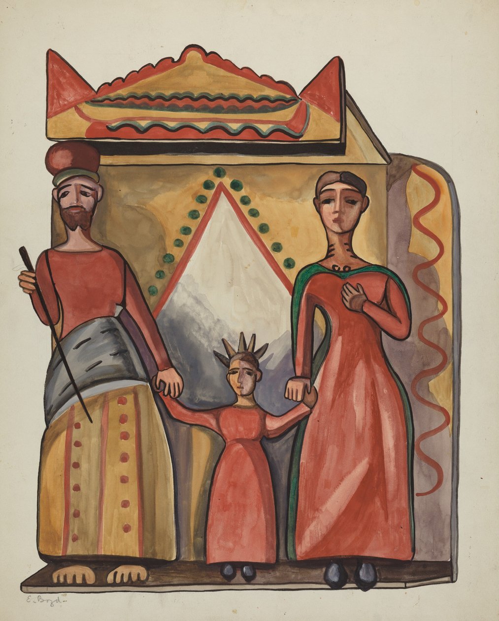 Bulto - Heilige Familie von E. Boyd