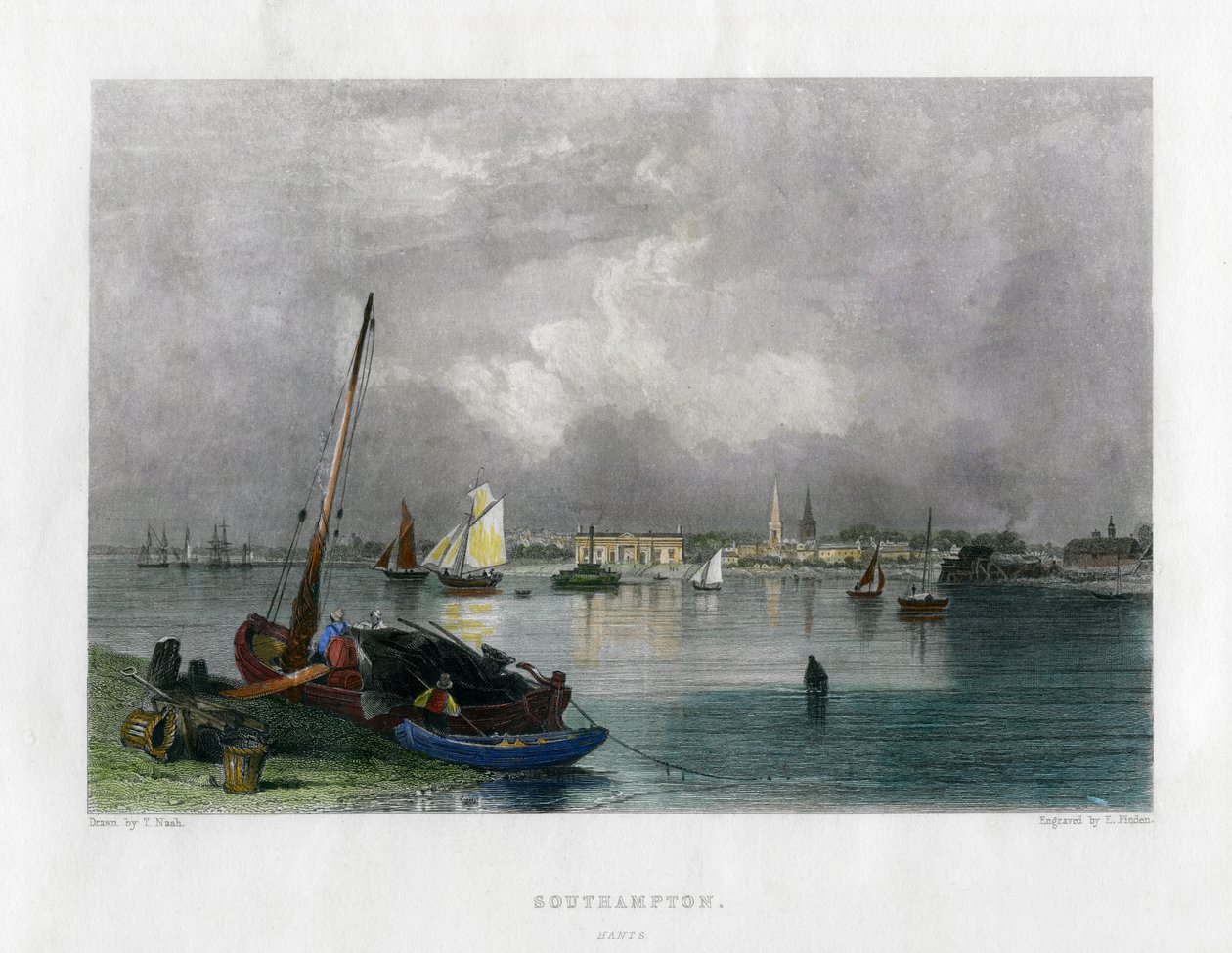 Southampton, Hampshire, 19. Jahrhundert von E. Finden