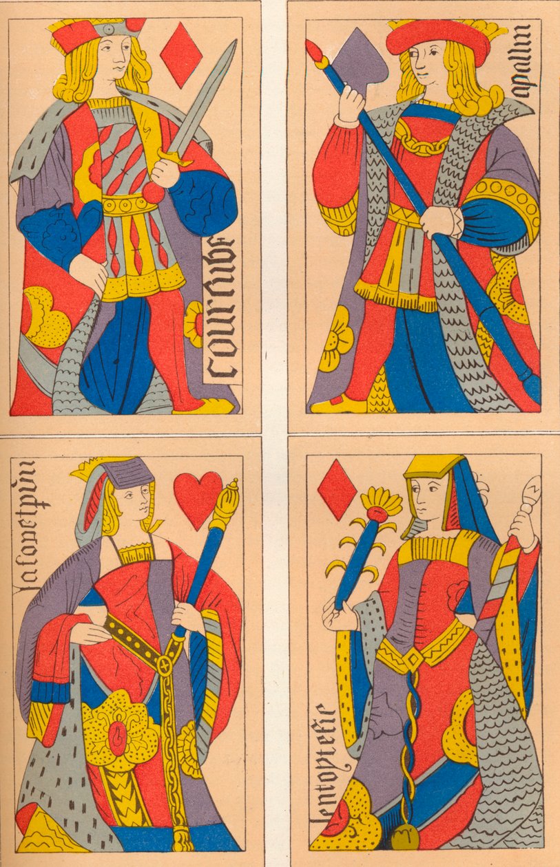 Spielkarten, 16. Jahrhundert, 1849 von E. Hauger