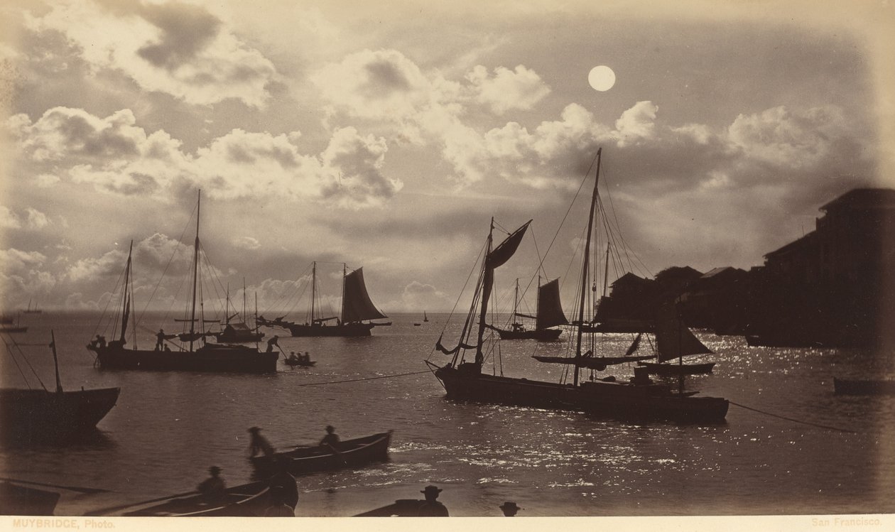 Mondlichteffekt - Bucht von Panama von Eadweard Muybridge