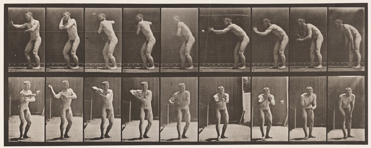 Tafel 281. Baseball; Fangen und Werfen von Eadweard Muybridge